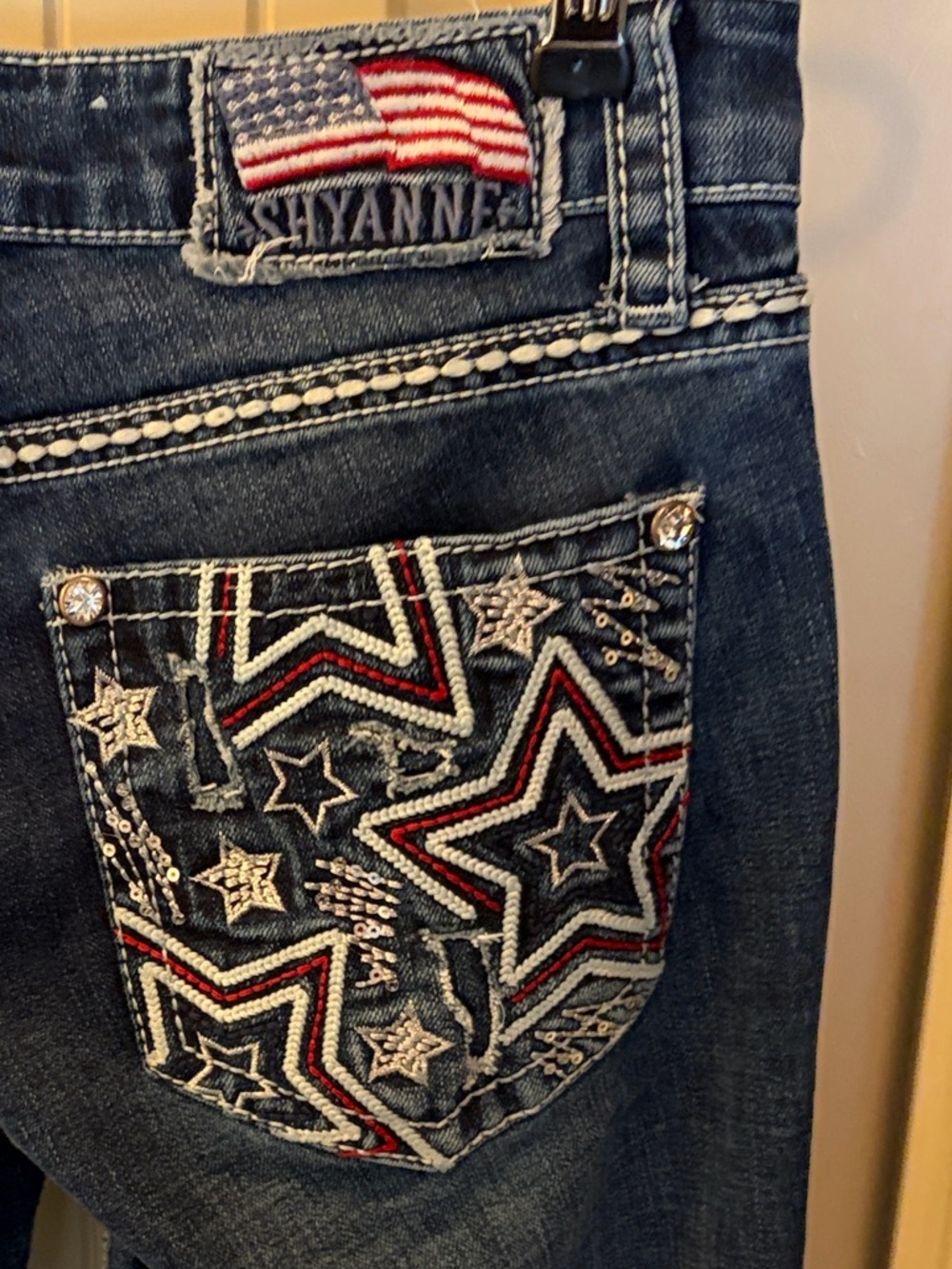 Shyanne Americana Indigo Wide Leg Flare Jeans